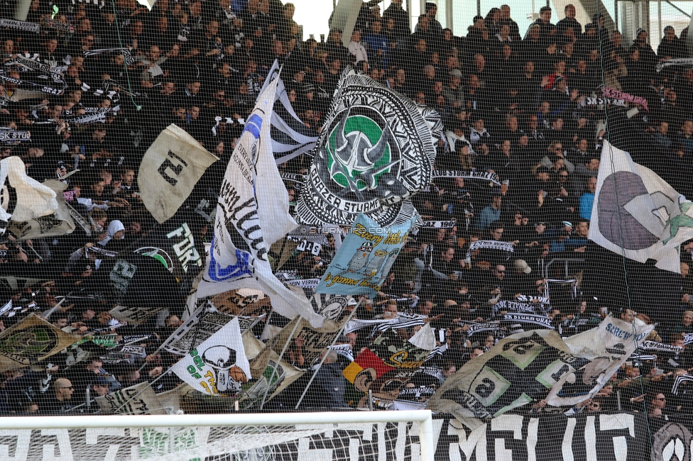 Sturm Graz - Austria Wien
Oesterreichische Fussball Bundesliga, 26. Runde, SK Sturm Graz - FK Austria Wien, Stadion Liebenau Graz, 10.04.2022. 

Foto zeigt Fans von Sturm
Schlüsselwörter: sturmflut