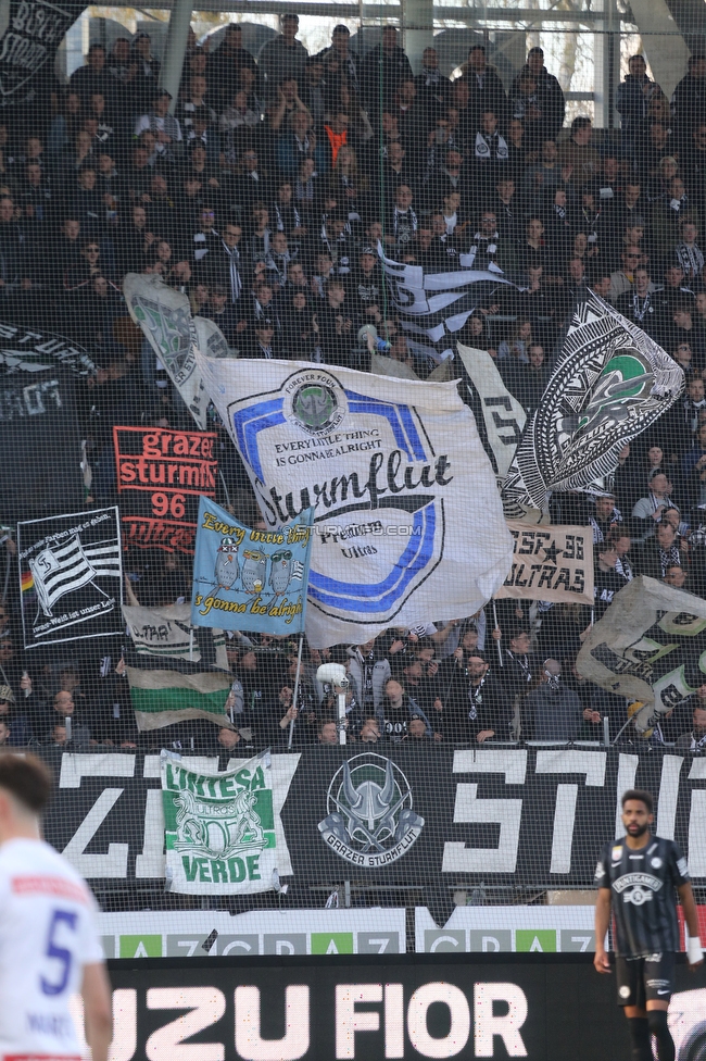 Sturm Graz - Austria Wien
Oesterreichische Fussball Bundesliga, 26. Runde, SK Sturm Graz - FK Austria Wien, Stadion Liebenau Graz, 10.04.2022. 

Foto zeigt Fans von Sturm
