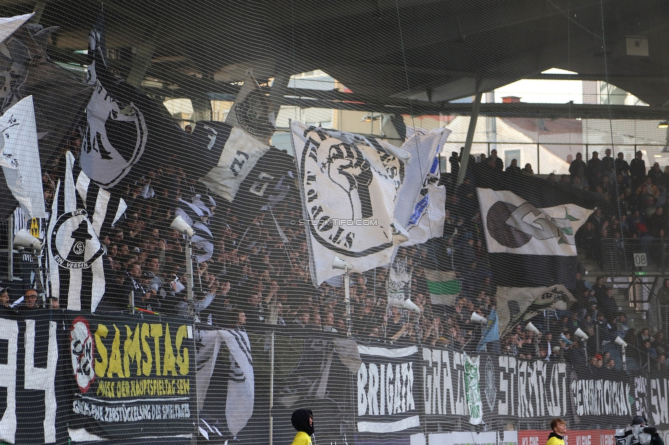 Sturm Graz - Austria Wien
Oesterreichische Fussball Bundesliga, 26. Runde, SK Sturm Graz - FK Austria Wien, Stadion Liebenau Graz, 10.04.2022. 

Foto zeigt Fans von Sturm
Schlüsselwörter: repression