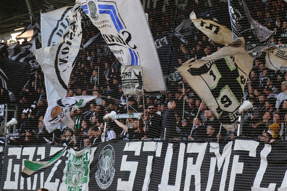 Sturm Graz - Austria Wien
Oesterreichische Fussball Bundesliga, 26. Runde, SK Sturm Graz - FK Austria Wien, Stadion Liebenau Graz, 10.04.2022. 

Foto zeigt Fans von Sturm
Schlüsselwörter: sturmflut