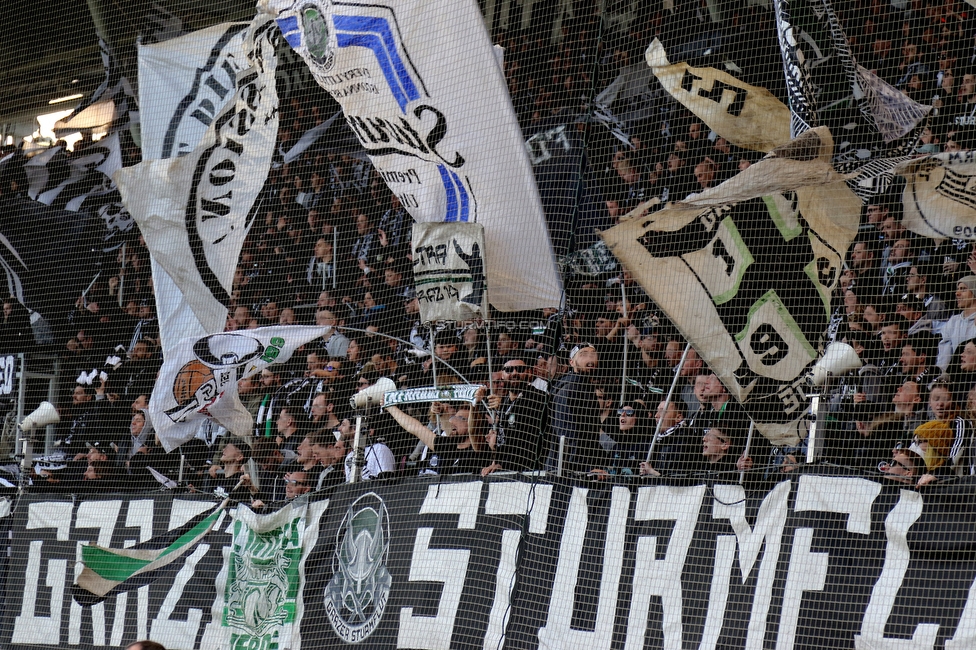 Sturm Graz - Austria Wien
Oesterreichische Fussball Bundesliga, 26. Runde, SK Sturm Graz - FK Austria Wien, Stadion Liebenau Graz, 10.04.2022. 

Foto zeigt Fans von Sturm
Schlüsselwörter: sturmflut