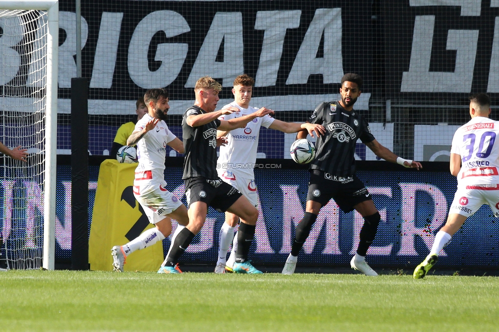 Sturm Graz - Austria Wien
Oesterreichische Fussball Bundesliga, 26. Runde, SK Sturm Graz - FK Austria Wien, Stadion Liebenau Graz, 10.04.2022. 

Foto zeigt Rasmus Hoejlund (Sturm)
