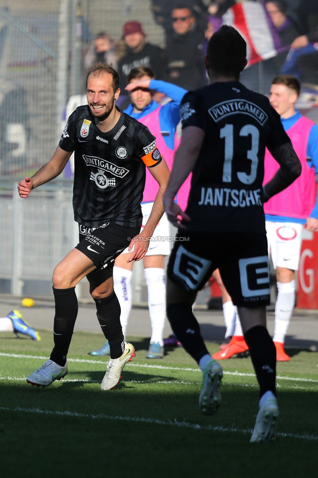 Sturm Graz - Austria Wien
Oesterreichische Fussball Bundesliga, 26. Runde, SK Sturm Graz - FK Austria Wien, Stadion Liebenau Graz, 10.04.2022. 

Foto zeigt Jon Gorenc-Stankovic (Sturm)
Schlüsselwörter: tor