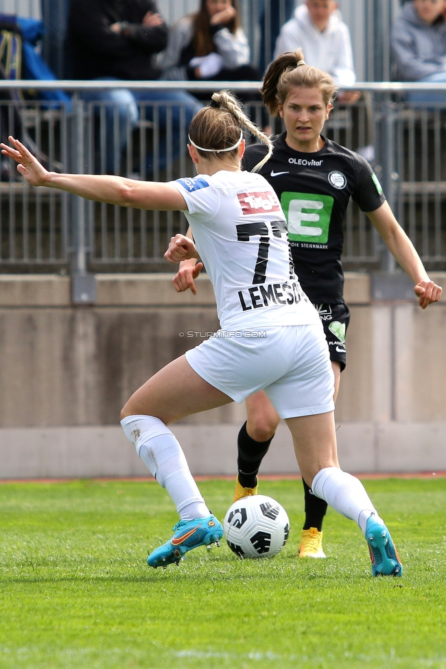 Sturm Damen - Innsbruck Frauen
OEFB Frauen Bundesliga, 13. Runde, SK Sturm Graz Damen - FC Wacker Innsbruck Frauen, Trainingszentrum Messendorf, Graz, 14.04.2022. 

Foto zeigt Sophie Maierhofer (Sturm Damen)
