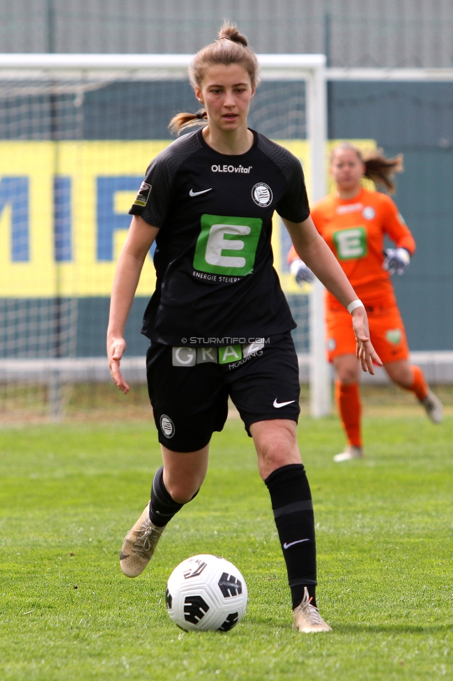 Sturm Damen - Innsbruck Frauen
OEFB Frauen Bundesliga, 13. Runde, SK Sturm Graz Damen - FC Wacker Innsbruck Frauen, Trainingszentrum Messendorf, Graz, 14.04.2022. 

Foto zeigt Julia Magerl (Sturm Damen)
