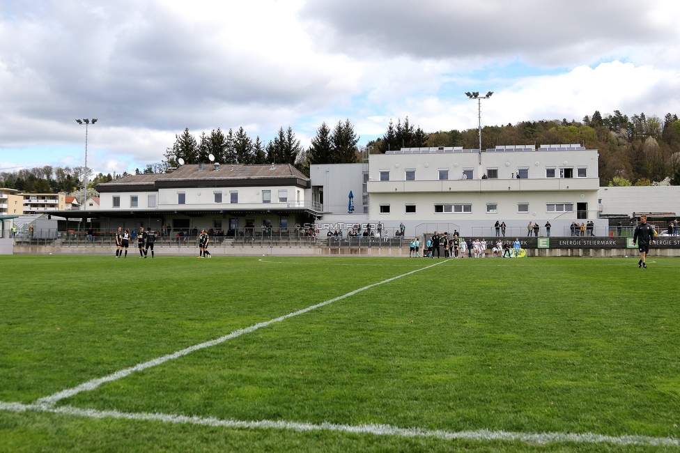 Sturm Damen - Innsbruck Frauen
OEFB Frauen Bundesliga, 13. Runde, SK Sturm Graz Damen - FC Wacker Innsbruck Frauen, Trainingszentrum Messendorf, Graz, 14.04.2022. 

Foto zeigt eine Innenansicht im Trainingszentrum Messendorf
