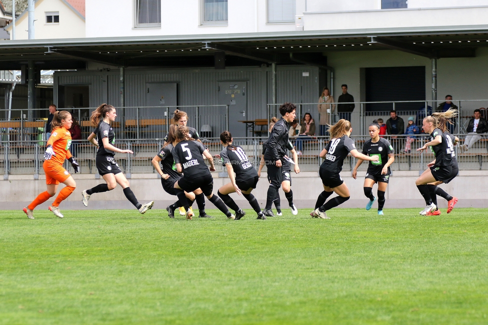 Sturm Damen - Innsbruck Frauen
OEFB Frauen Bundesliga, 13. Runde, SK Sturm Graz Damen - FC Wacker Innsbruck Frauen, Trainingszentrum Messendorf, Graz, 14.04.2022. 

Foto zeigt die Mannschaft der Sturm Damen
