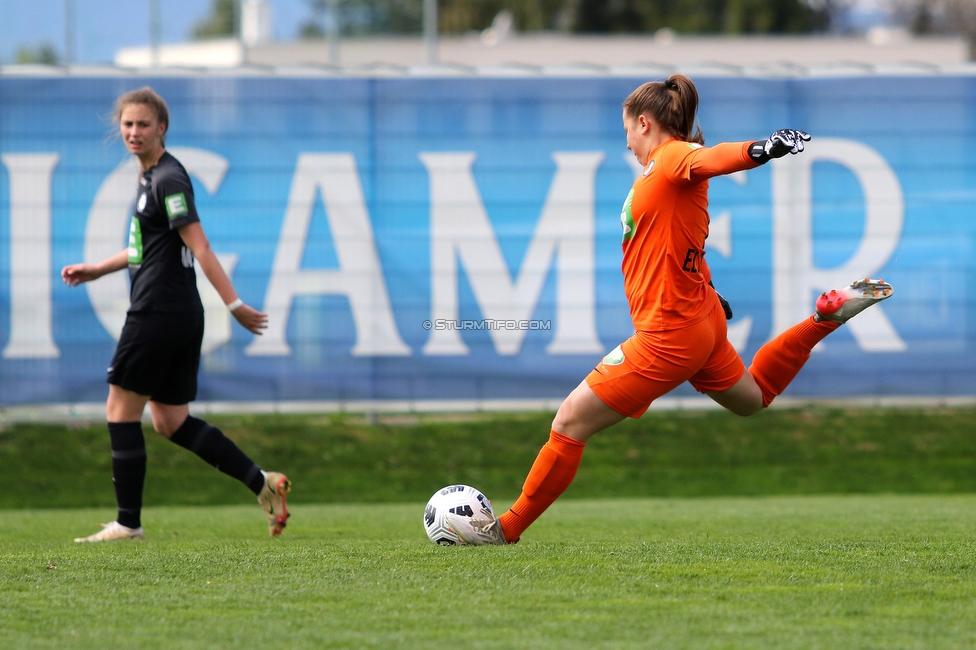 Sturm Damen - Innsbruck Frauen
OEFB Frauen Bundesliga, 13. Runde, SK Sturm Graz Damen - FC Wacker Innsbruck Frauen, Trainingszentrum Messendorf, Graz, 14.04.2022. 

Foto zeigt Mariella El Sherif (Sturm Damen)
