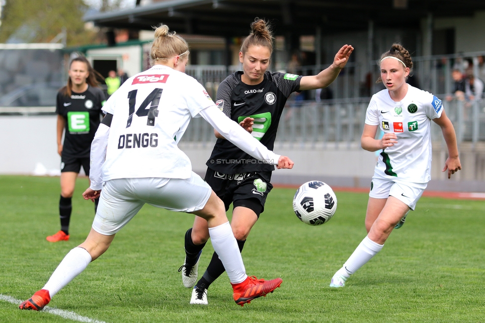 Sturm Damen - Innsbruck Frauen
OEFB Frauen Bundesliga, 13. Runde, SK Sturm Graz Damen - FC Wacker Innsbruck Frauen, Trainingszentrum Messendorf, Graz, 14.04.2022. 

Foto zeigt Michela Croatto (Sturm Damen)
