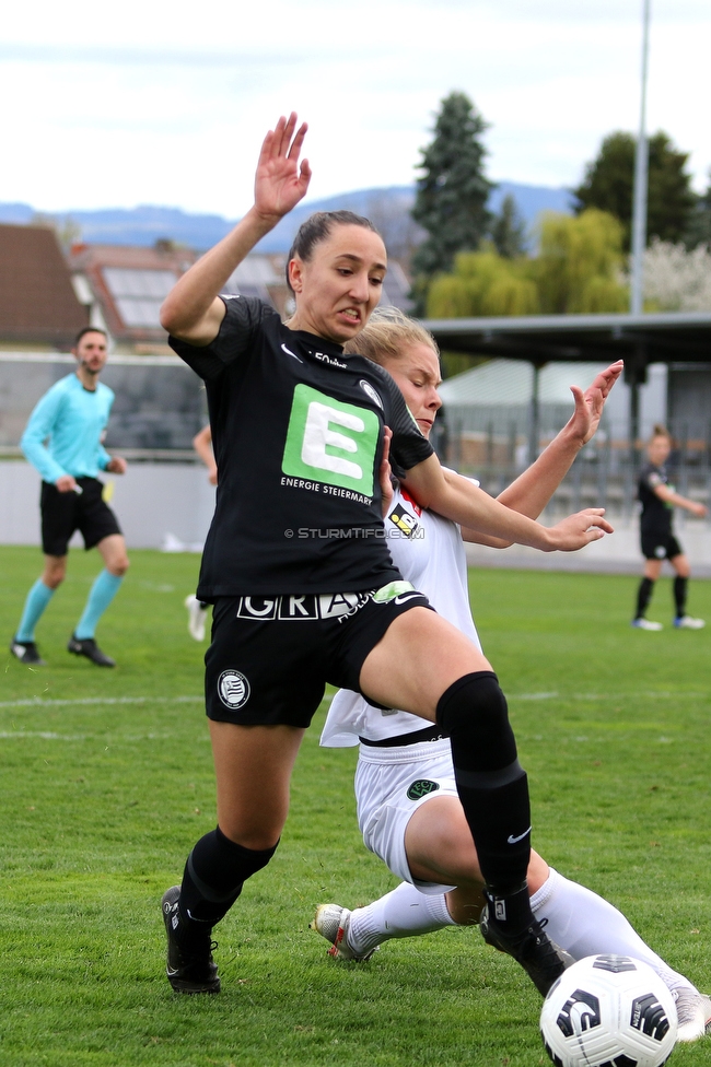 Sturm Damen - Innsbruck Frauen
OEFB Frauen Bundesliga, 13. Runde, SK Sturm Graz Damen - FC Wacker Innsbruck Frauen, Trainingszentrum Messendorf, Graz, 14.04.2022. 

Foto zeigt Andrea Glibo (Sturm Damen)
