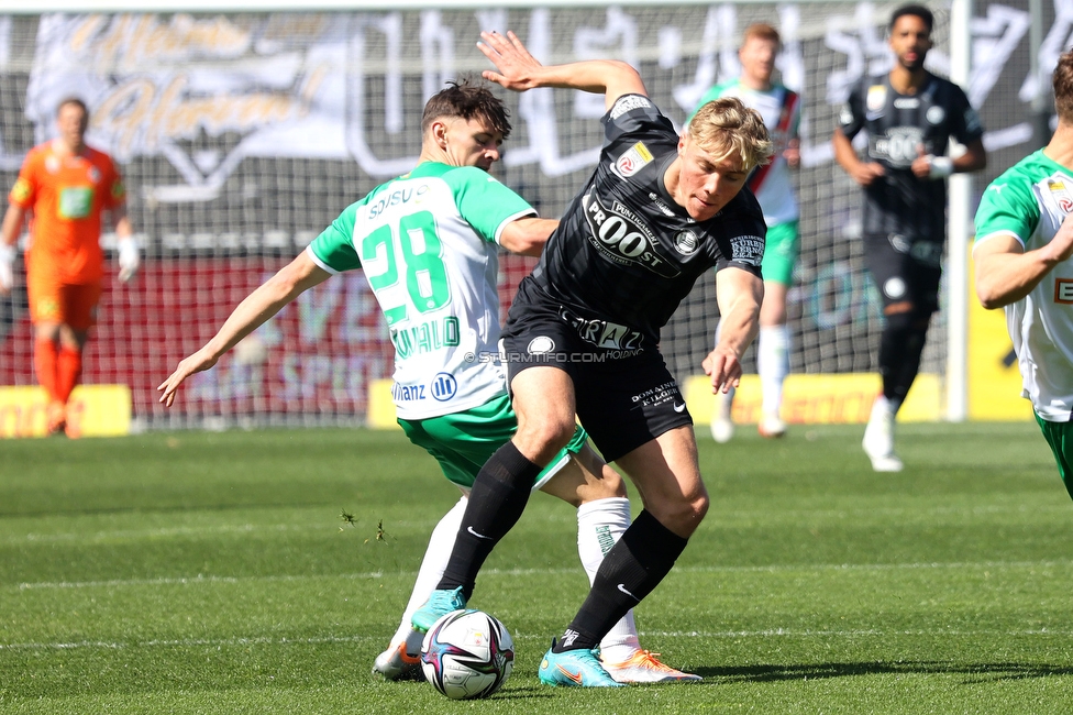 Sturm Graz - Rapid Wien
Oesterreichische Fussball Bundesliga, 27. Runde, SK Sturm Graz - SK Rapid Wien, Stadion Liebenau Graz, 17.04.2022. 

Foto zeigt Rasmus Hoejlund (Sturm)
