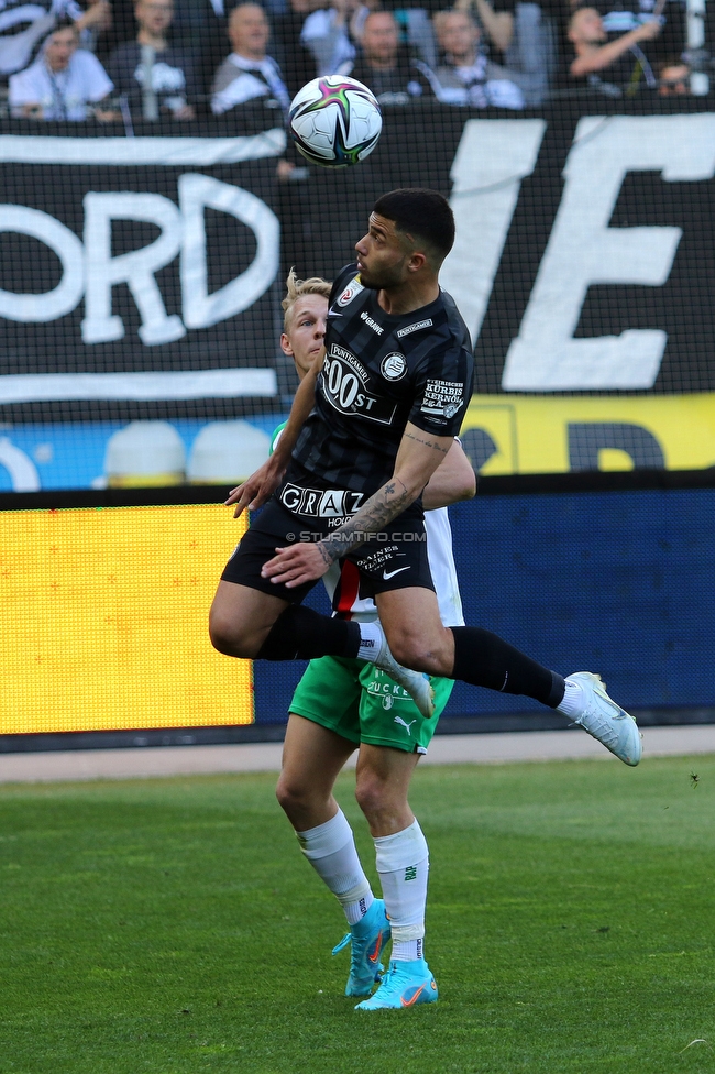 Sturm Graz - Rapid Wien
Oesterreichische Fussball Bundesliga, 27. Runde, SK Sturm Graz - SK Rapid Wien, Stadion Liebenau Graz, 17.04.2022. 

Foto zeigt Jusuf Gazibegovic (Sturm)
