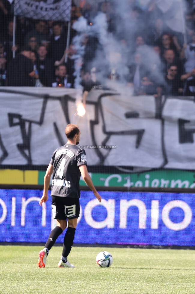 Sturm Graz - Rapid Wien
Oesterreichische Fussball Bundesliga, 27. Runde, SK Sturm Graz - SK Rapid Wien, Stadion Liebenau Graz, 17.04.2022. 

Foto zeigt Jon Gorenc-Stankovic (Sturm)
