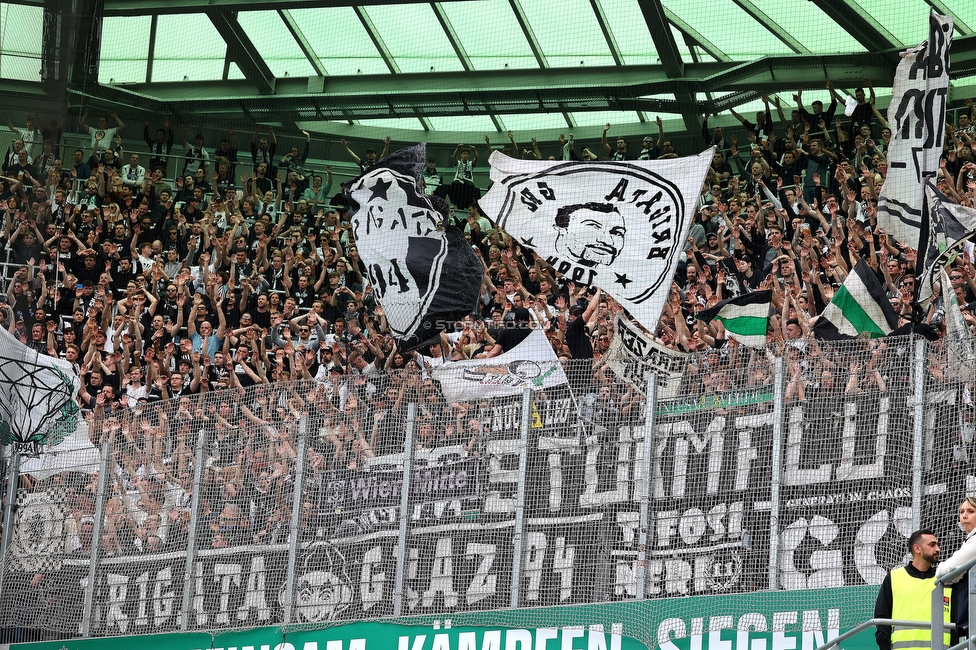 Rapid Wien - Sturm Graz
Oesterreichische Fussball Bundesliga, 28. Runde, SK Rapid Wien - SK Sturm Graz, Weststadion Wien, 24.04.2022. 

Foto zeigt Fans von Sturm
