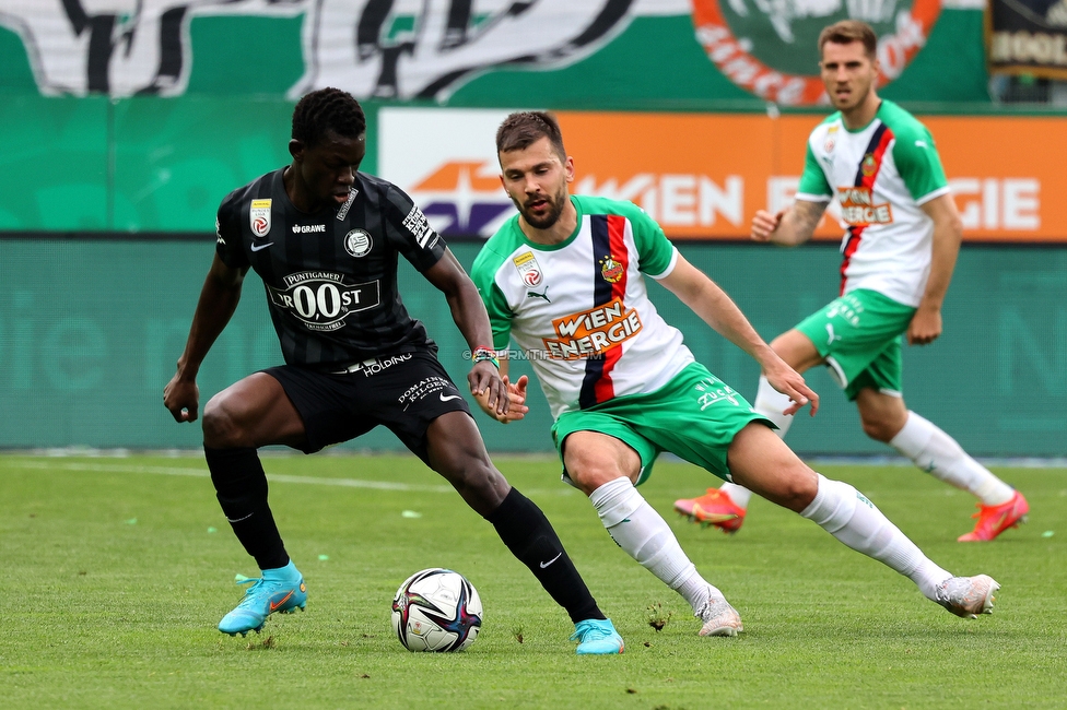 Rapid Wien - Sturm Graz
Oesterreichische Fussball Bundesliga, 28. Runde, SK Rapid Wien - SK Sturm Graz, Weststadion Wien, 24.04.2022. 

Foto zeigt Amadou Dante (Sturm)
