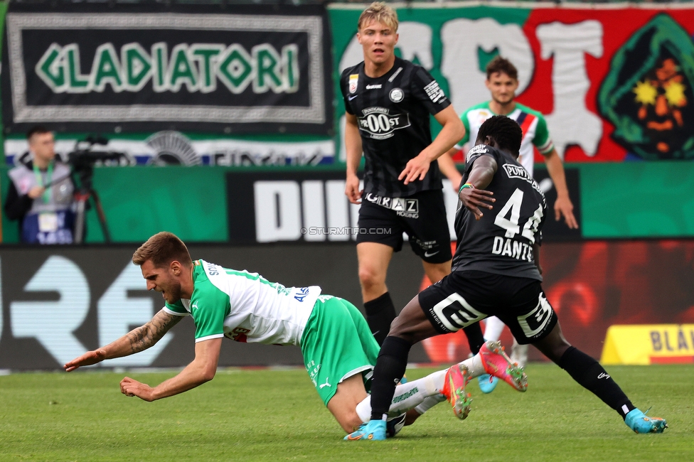 Rapid Wien - Sturm Graz
Oesterreichische Fussball Bundesliga, 28. Runde, SK Rapid Wien - SK Sturm Graz, Weststadion Wien, 24.04.2022. 

Foto zeigt Amadou Dante (Sturm)
