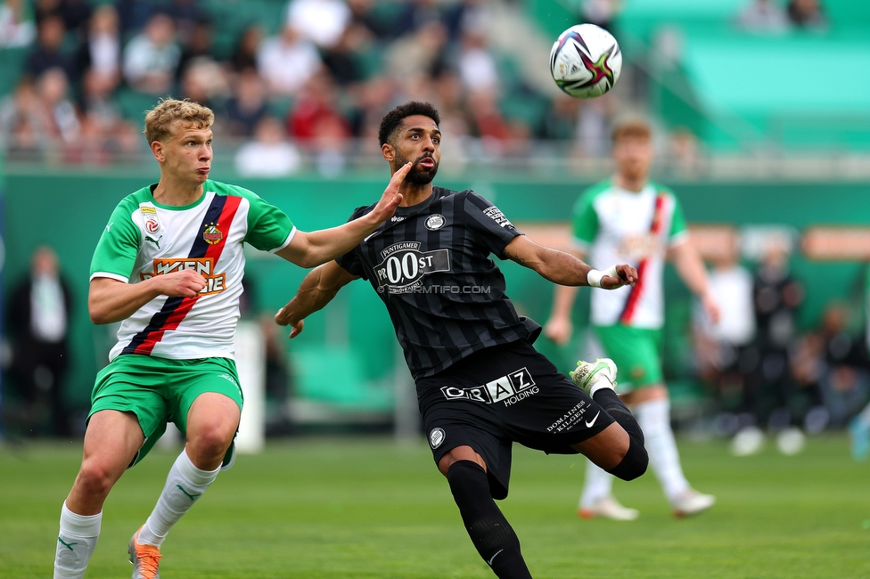 Rapid Wien - Sturm Graz
Oesterreichische Fussball Bundesliga, 28. Runde, SK Rapid Wien - SK Sturm Graz, Weststadion Wien, 24.04.2022. 

Foto zeigt Gregory Wuethrich (Sturm)
