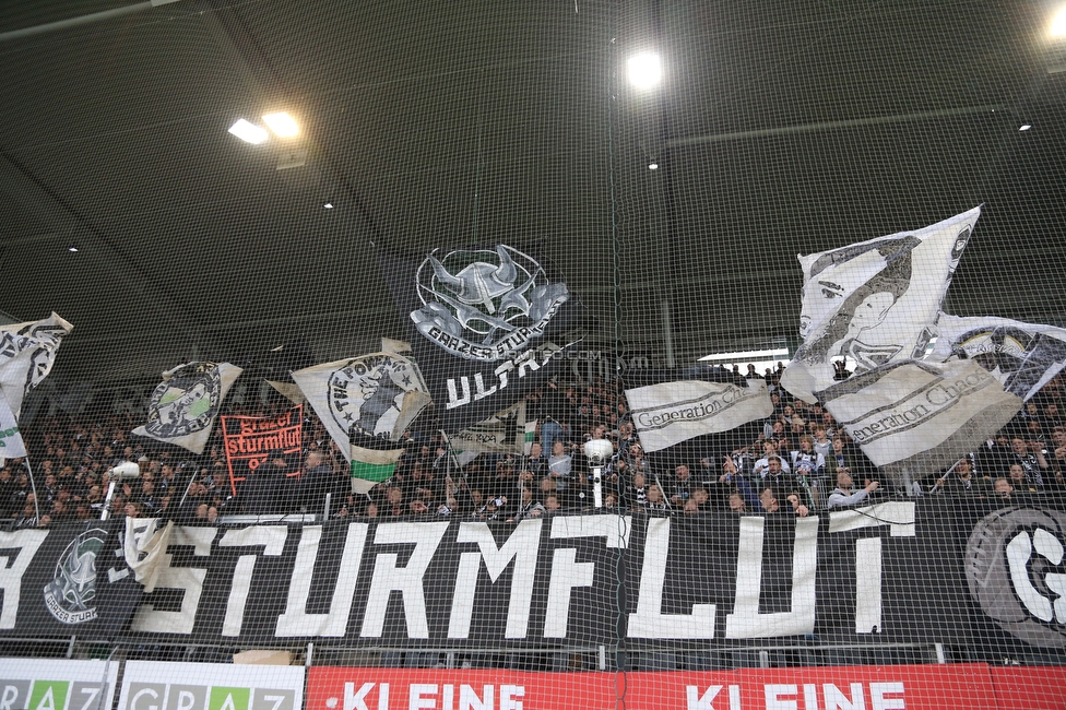 Sturm Graz - RB Salzburg
Oesterreichische Fussball Bundesliga, 29. Runde, SK Sturm Graz - FC RB Salzburg, Stadion Liebenau Graz, 27.04.2022. 

Foto zeigt Fans von Sturm
Schlüsselwörter: sturmflut