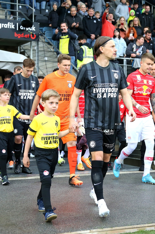 Sturm Graz - RB Salzburg
Oesterreichische Fussball Bundesliga, 29. Runde, SK Sturm Graz - FC RB Salzburg, Stadion Liebenau Graz, 27.04.2022. 

Foto zeigt Stefan Hierlaender (Sturm)
