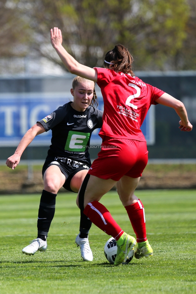 Sturm Damen - Bergheim
OEFB Frauen Bundesliga, 15. Runde, SK Sturm Graz Damen - FC Bergheim, Trainingszentrum Messendorf, Graz, 30.04.2022. 

Foto zeigt Anna Maria Wirnsberger (Sturm Damen)
