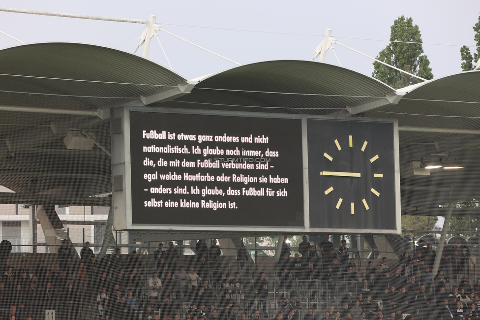 Gedenkfeier Ivica Osim
SK Sturm Graz Gedenkfeier Ivica Osim, Stadion Liebenau Graz, 04.05.2022.

Foto zeigt die Anzeigetafel
