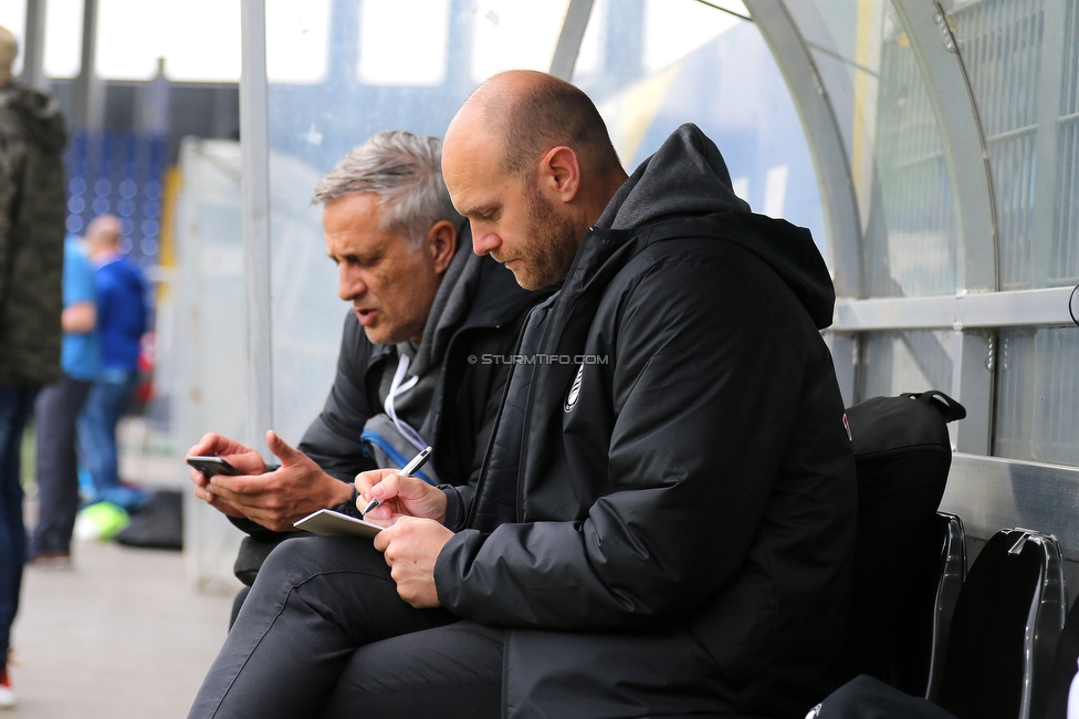 St. Poelten - Sturm Damen
OEFB Frauen Bundesliga, 16. Runde, SKN St. Poelten Frauen - SK Sturm Graz Damen, Arena St. Poelten, 07.05.2022. 

Foto zeigt Mario Karner (Sektionsleiter Sturm Damen)
