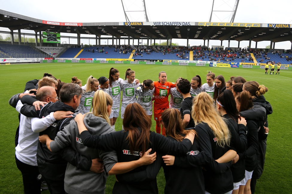 St. Poelten - Sturm Damen
OEFB Frauen Bundesliga, 16. Runde, SKN St. Poelten Frauen - SK Sturm Graz Damen, Arena St. Poelten, 07.05.2022. 

Foto zeigt die Mannschaft der Sturm Damen
