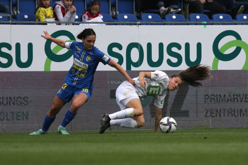 St. Poelten - Sturm Damen
OEFB Frauen Bundesliga, 16. Runde, SKN St. Poelten Frauen - SK Sturm Graz Damen, Arena St. Poelten, 07.05.2022. 

Foto zeigt Stefanie Grossgasteiger (Sturm Damen)
