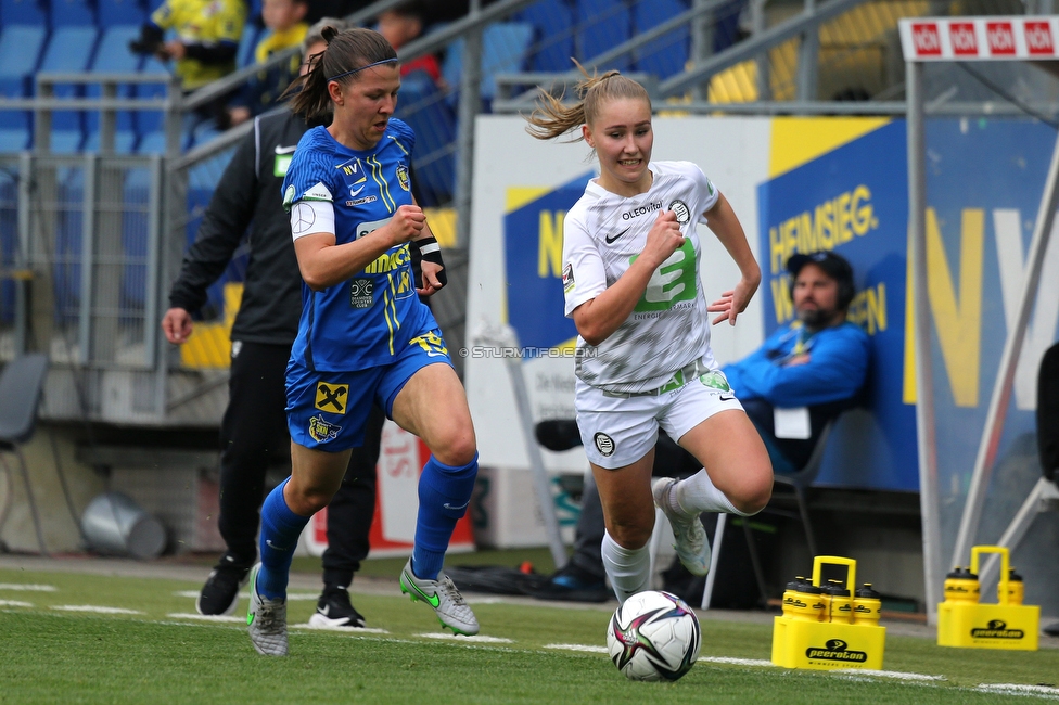 St. Poelten - Sturm Damen
OEFB Frauen Bundesliga, 16. Runde, SKN St. Poelten Frauen - SK Sturm Graz Damen, Arena St. Poelten, 07.05.2022. 

Foto zeigt Anna Maria Wirnsberger (Sturm Damen)
