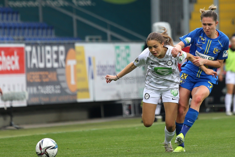 St. Poelten - Sturm Damen
OEFB Frauen Bundesliga, 16. Runde, SKN St. Poelten Frauen - SK Sturm Graz Damen, Arena St. Poelten, 07.05.2022. 

Foto zeigt Jasmin Reichmann (Sturm Damen)
