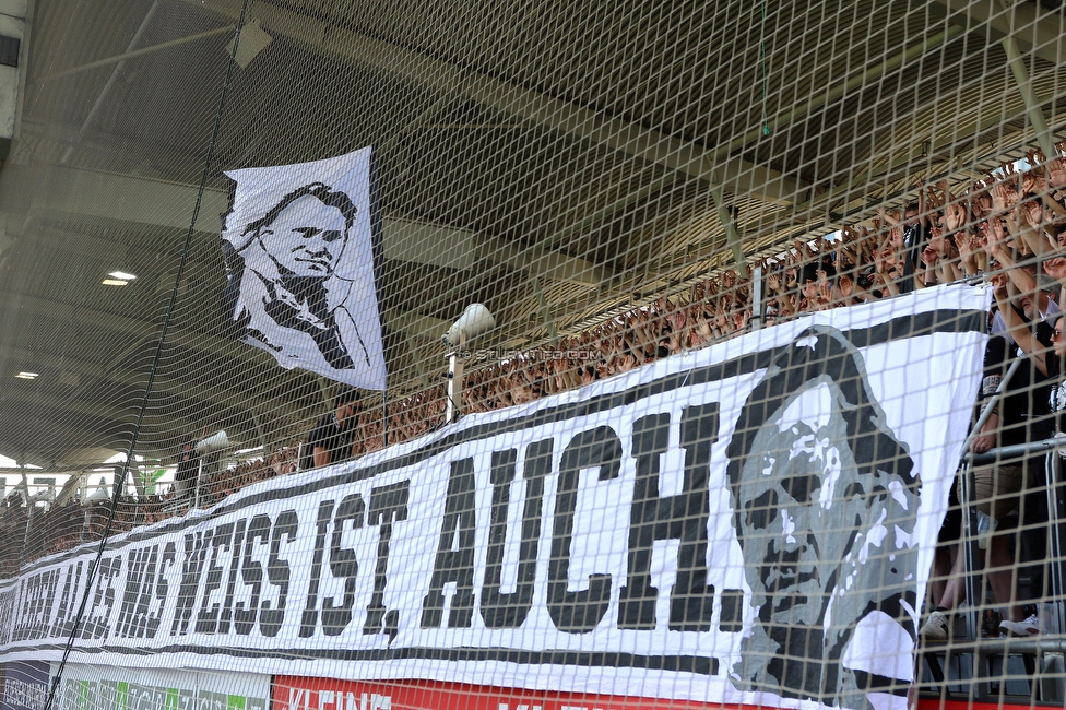 Sturm Graz - Wolfsberg
Oesterreichische Fussball Bundesliga, 31. Runde, SK Sturm Graz - Wolfsberger AC, Stadion Liebenau Graz, 15.05.2022. 

Foto zeigt Fans von Sturm mit einer Choreografie fuer Ivica Osim (ehem. Trainer Sturm)
