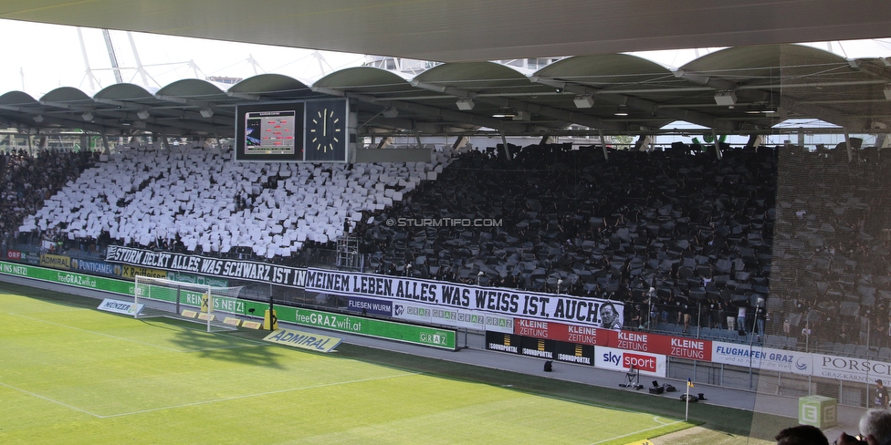 Sturm Graz - Wolfsberg
Oesterreichische Fussball Bundesliga, 31. Runde, SK Sturm Graz - Wolfsberger AC, Stadion Liebenau Graz, 15.05.2022. 

Foto zeigt Fans von Sturm mit einer Choreografie fuer Ivica Osim (ehem. Trainer Sturm)
