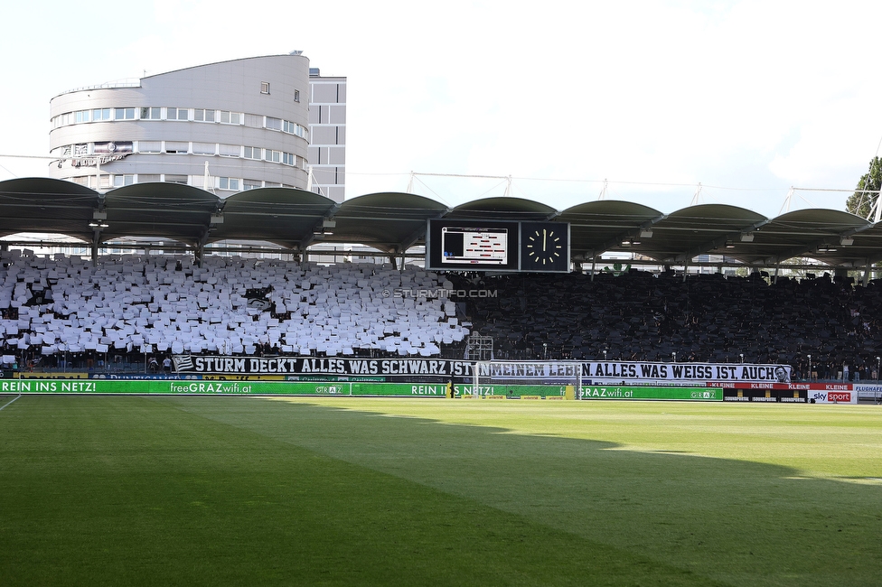 Sturm Graz - Wolfsberg
Oesterreichische Fussball Bundesliga, 31. Runde, SK Sturm Graz - Wolfsberger AC, Stadion Liebenau Graz, 15.05.2022. 

Foto zeigt Fans von Sturm mit einer Choreografie fuer Ivica Osim (ehem. Trainer Sturm)
