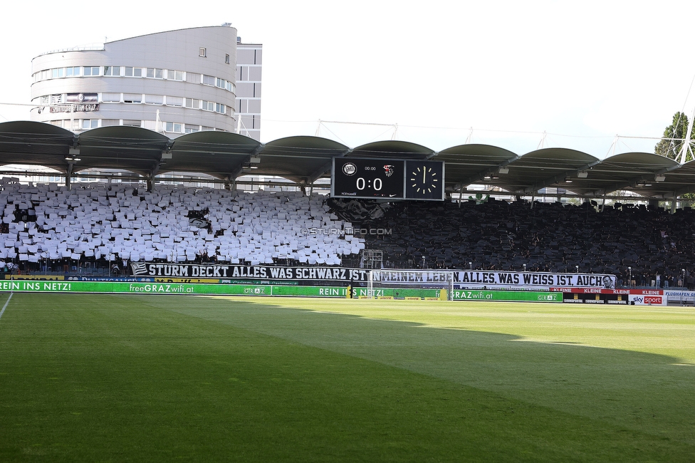 Sturm Graz - Wolfsberg
Oesterreichische Fussball Bundesliga, 31. Runde, SK Sturm Graz - Wolfsberger AC, Stadion Liebenau Graz, 15.05.2022. 

Foto zeigt Fans von Sturm mit einer Choreografie fuer Ivica Osim (ehem. Trainer Sturm)
