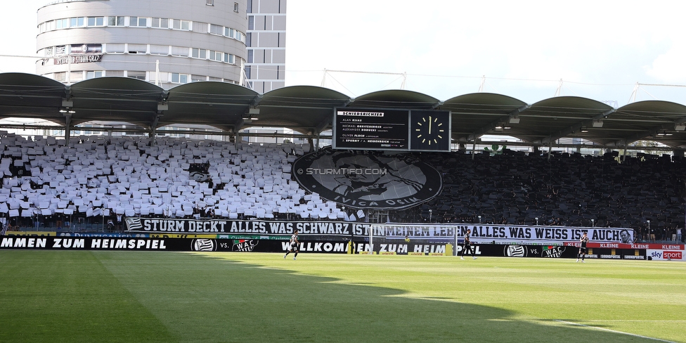 Sturm Graz - Wolfsberg
Oesterreichische Fussball Bundesliga, 31. Runde, SK Sturm Graz - Wolfsberger AC, Stadion Liebenau Graz, 15.05.2022. 

Foto zeigt Fans von Sturm mit einer Choreografie fuer Ivica Osim (ehem. Trainer Sturm)
