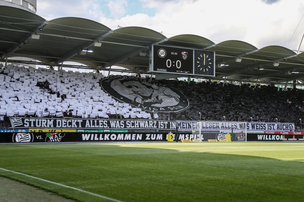 Sturm Graz - Wolfsberg
Oesterreichische Fussball Bundesliga, 31. Runde, SK Sturm Graz - Wolfsberger AC, Stadion Liebenau Graz, 15.05.2022. 

Foto zeigt Fans von Sturm mit einer Choreografie fuer Ivica Osim (ehem. Trainer Sturm)
