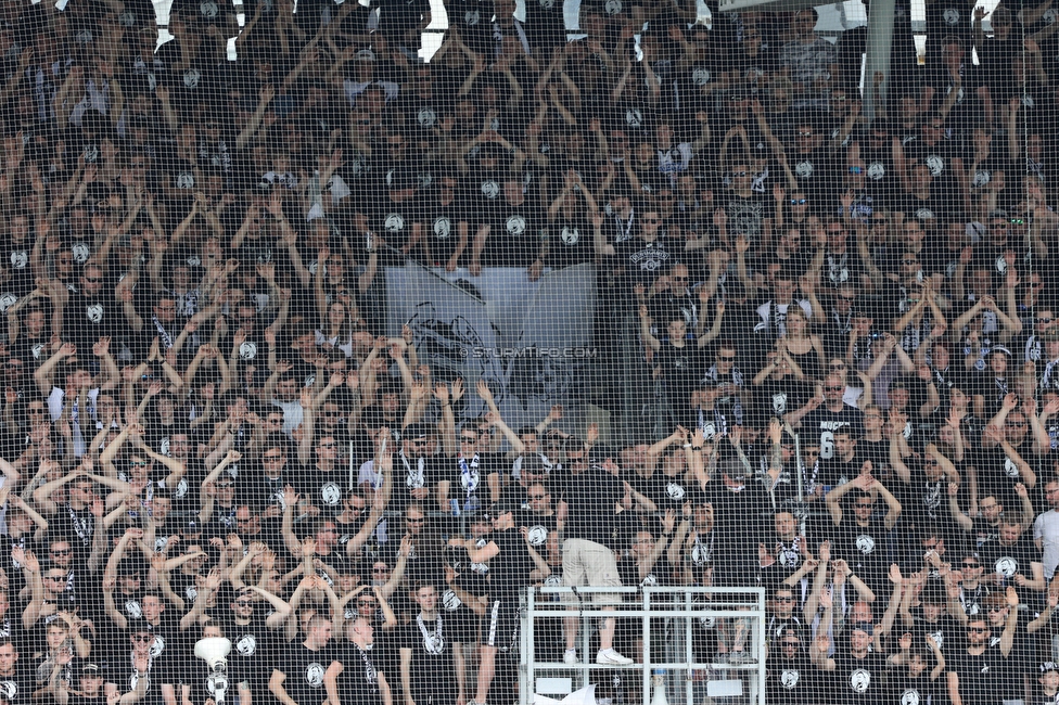 Sturm Graz - Wolfsberg
Oesterreichische Fussball Bundesliga, 31. Runde, SK Sturm Graz - Wolfsberger AC, Stadion Liebenau Graz, 15.05.2022. 

Foto zeigt Fans von Sturm
Schlüsselwörter: brigata vorsaenger