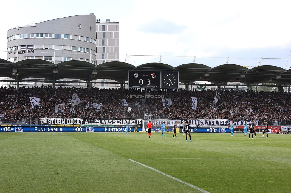 Sturm Graz - Wolfsberg
Oesterreichische Fussball Bundesliga, 31. Runde, SK Sturm Graz - Wolfsberger AC, Stadion Liebenau Graz, 15.05.2022. 

Foto zeigt Fans von Sturm
