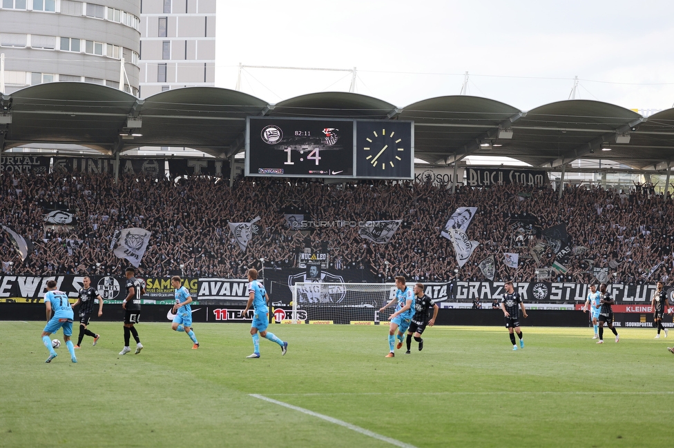 Sturm Graz - Wolfsberg
Oesterreichische Fussball Bundesliga, 31. Runde, SK Sturm Graz - Wolfsberger AC, Stadion Liebenau Graz, 15.05.2022. 

Foto zeigt Fans von Sturm
