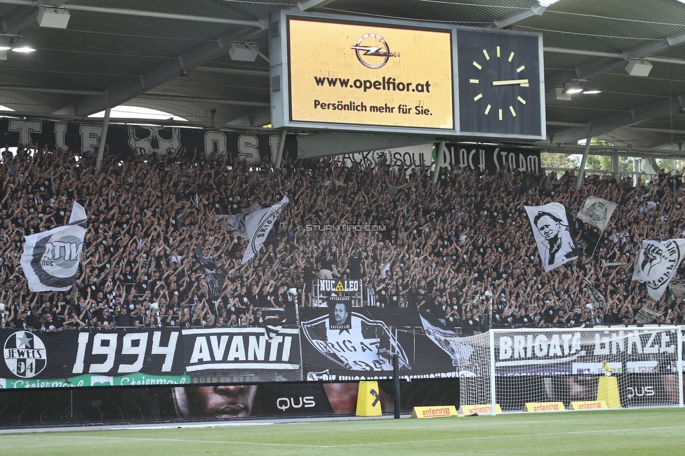 Sturm Graz - Wolfsberg
Oesterreichische Fussball Bundesliga, 31. Runde, SK Sturm Graz - Wolfsberger AC, Stadion Liebenau Graz, 15.05.2022. 

Foto zeigt Fans von Sturm
Schlüsselwörter: brigata