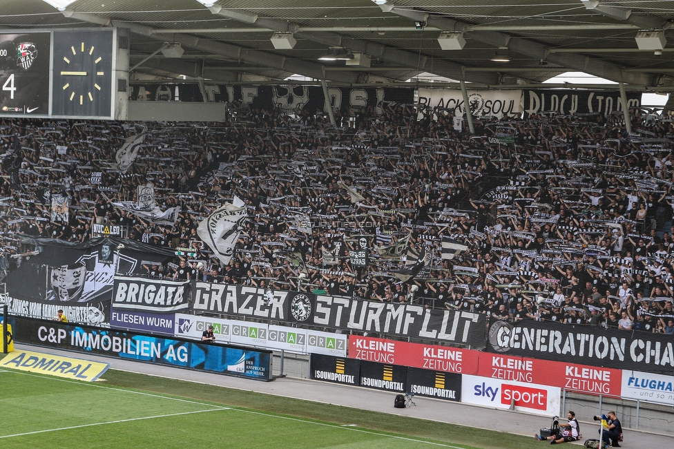 Sturm Graz - Wolfsberg
Oesterreichische Fussball Bundesliga, 31. Runde, SK Sturm Graz - Wolfsberger AC, Stadion Liebenau Graz, 15.05.2022. 

Foto zeigt Fans von Sturm
Schlüsselwörter: sturmflut schals