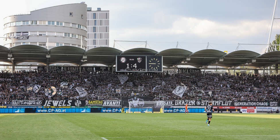 Sturm Graz - Wolfsberg
Oesterreichische Fussball Bundesliga, 31. Runde, SK Sturm Graz - Wolfsberger AC, Stadion Liebenau Graz, 15.05.2022. 

Foto zeigt Fans von Sturm
Schlüsselwörter: schals