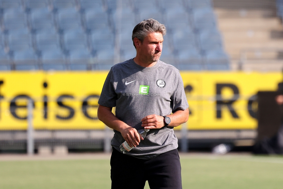 Sturm Damen - Neulengbach
OEFB Frauen Bundesliga, 17. Runde, SK Sturm Graz Damen - USV Neulengbach, Stadion Liebenau Graz, 20.05.2022. 

Foto zeigt Christian Lang (Cheftrainer Sturm Damen)
