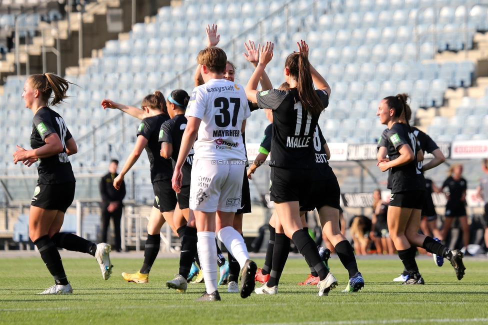 Sturm Damen - Neulengbach
OEFB Frauen Bundesliga, 17. Runde, SK Sturm Graz Damen - USV Neulengbach, Stadion Liebenau Graz, 20.05.2022. 

Foto zeigt Anna Malle (Sturm Damen)
Schlüsselwörter: torjubel