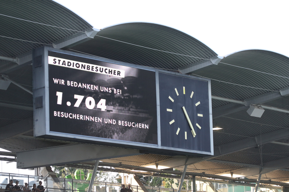 Sturm Damen - Neulengbach
OEFB Frauen Bundesliga, 17. Runde, SK Sturm Graz Damen - USV Neulengbach, Stadion Liebenau Graz, 20.05.2022. 

Foto zeigt die Anzeigetafel
