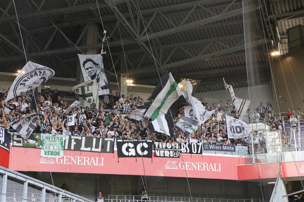 Austria Wien - Sturm Graz
Oesterreichische Fussball Bundesliga, 32 Runde, FK Austria Wien - SK Sturm Graz, Franz Horr Stadion Wien, 21.05.2022. 

Foto zeigt Fans von Sturm
Schlüsselwörter: sturmflut