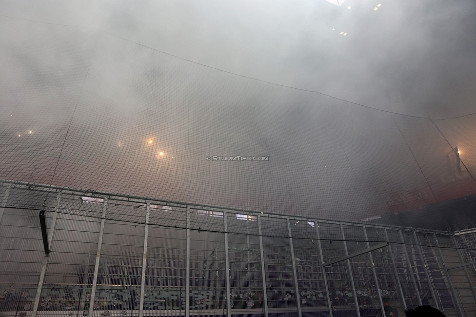 Austria Wien - Sturm Graz
Oesterreichische Fussball Bundesliga, 32 Runde, FK Austria Wien - SK Sturm Graz, Franz Horr Stadion Wien, 21.05.2022. 

Foto zeigt Fans von Sturm
