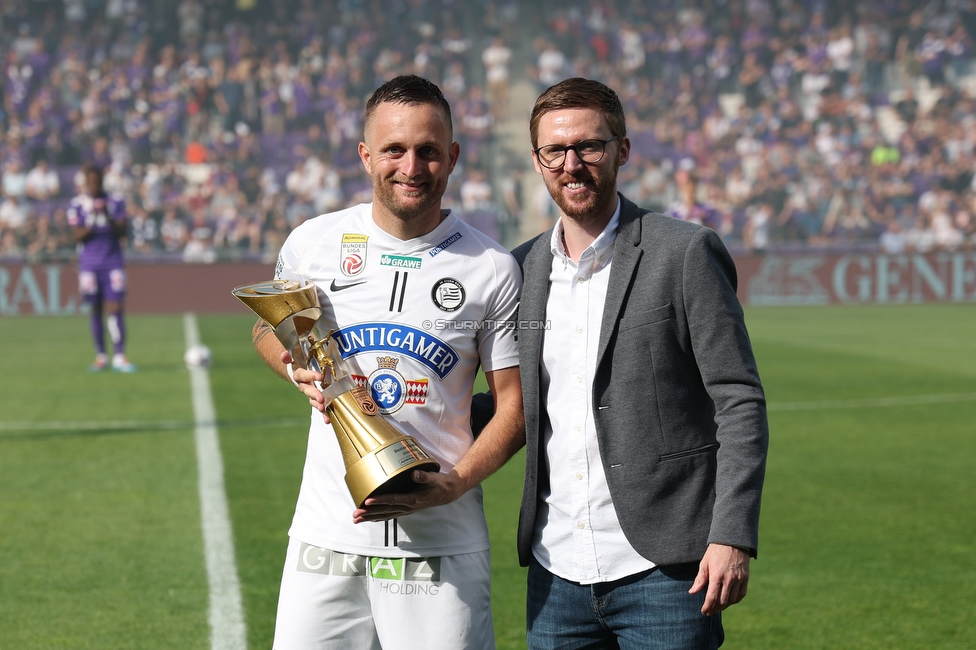 Austria Wien - Sturm Graz
Oesterreichische Fussball Bundesliga, 32 Runde, FK Austria Wien - SK Sturm Graz, Franz Horr Stadion Wien, 21.05.2022. 

Foto zeigt Jakob Jantscher (Sturm)
