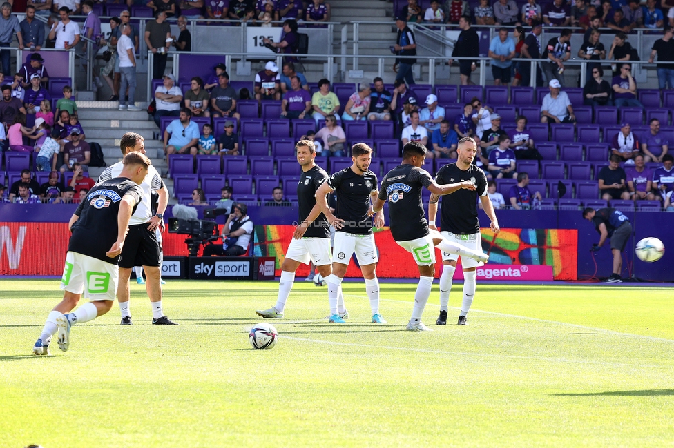 Austria Wien - Sturm Graz
Oesterreichische Fussball Bundesliga, 32 Runde, FK Austria Wien - SK Sturm Graz, Franz Horr Stadion Wien, 21.05.2022. 

Foto zeigt Manprit Sarkaria (Sturm) und Rasmus Hoejlund (Sturm)
