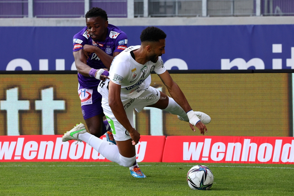 Austria Wien - Sturm Graz
Oesterreichische Fussball Bundesliga, 32 Runde, FK Austria Wien - SK Sturm Graz, Franz Horr Stadion Wien, 21.05.2022. 

Foto zeigt Gregory Wuethrich (Sturm)
